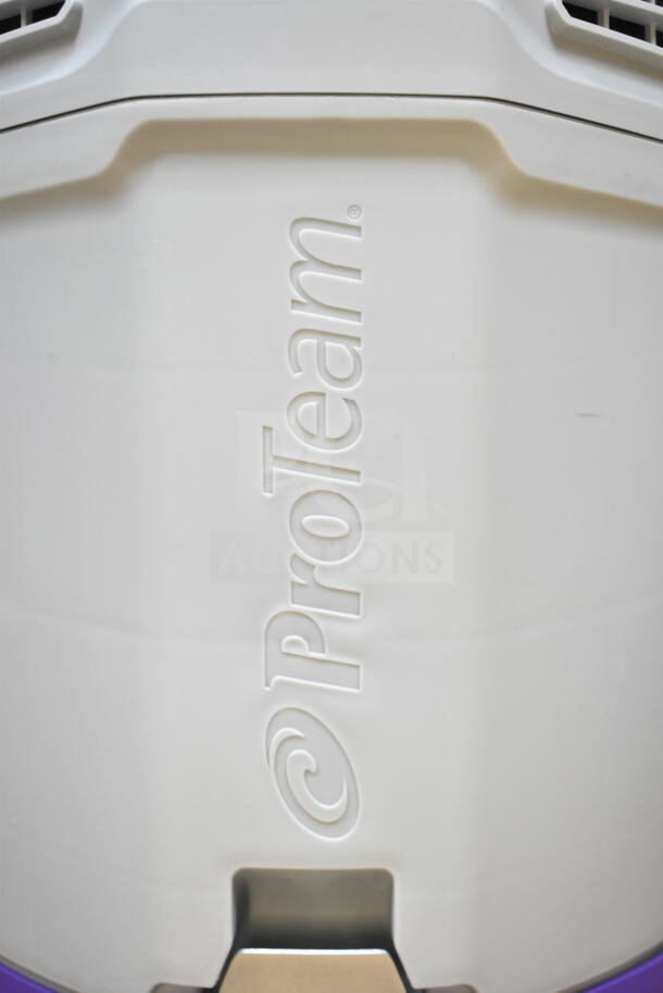 BRAND NEW ProTeam GoFit® 6 Qt. Cordless Backpack Vacuum, 8.0 Ah, with Xover Multi-Surface Wand Kit, logo visible.
