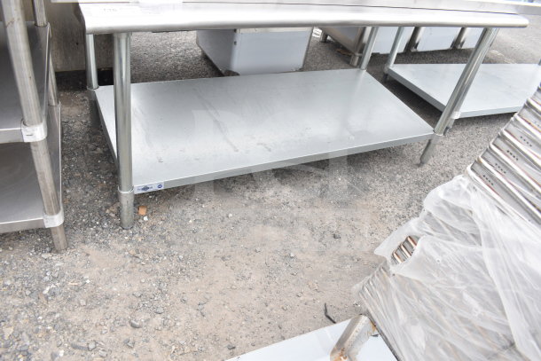 Profeeshaw PSW-3060E table with under shelf, stainless steel, brand new with minor scratches, sturdy design.