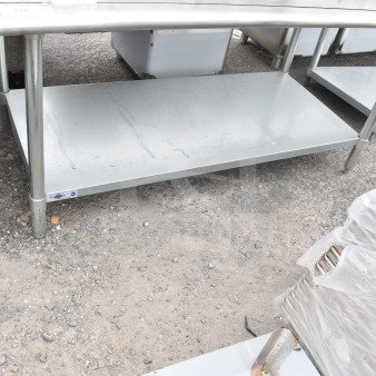 Profeeshaw PSW-3060E table with under shelf, stainless steel, brand new with minor scratches, sturdy design.