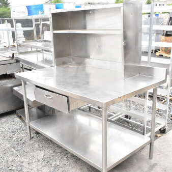 Table w/ Over Shelf, Drawer and Under Shelf.