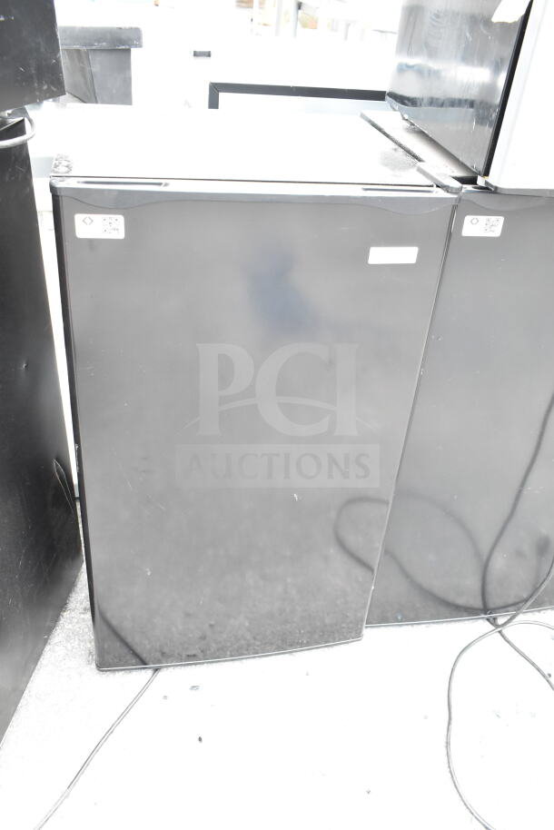 Five mini coolers, including Galanz and Igloo models, 115 volts, 1 phase, visible surface wear.