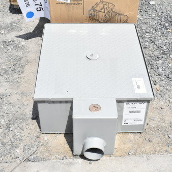 Brand new Zurn Elkay GT2701-20-3NH 40 lb. 20 GPM grease trap, low-profile, 3" no-hub connections, minor cosmetic marks.