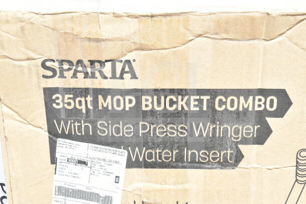Cardboard box for Carlisle OmniFit™ 35 Qt. brown mop bucket with side press wringer and soiled water insert, model 5119690401.