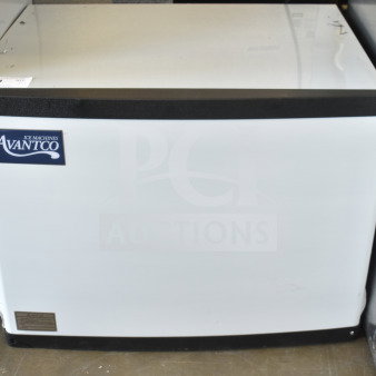 Brand new Avantco 194MCF430A commercial ice machine, full cube, 397 lb capacity, 115V, 1 Phase, minor scratches.