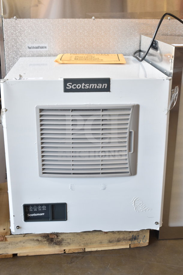BRAND NEW SCRATCH AND DENT Scotsman MC0322MAX-1A ice machine, air-cooled, 362 lb capacity, 115V, minor cosmetic damage.