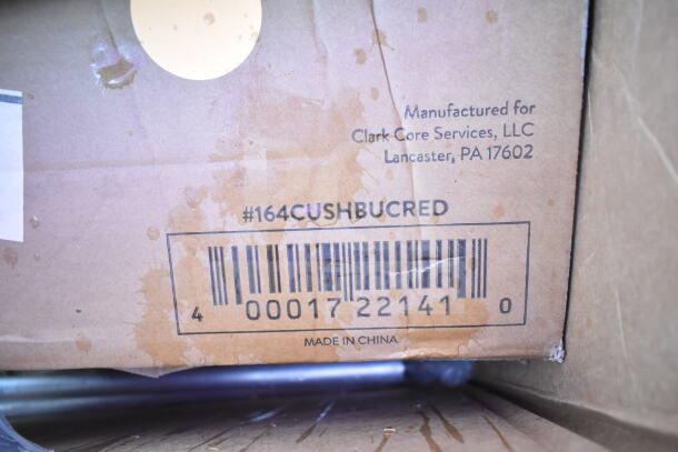 Cardboard box with barcode #400017221410 and text indicating manufacturing for Clark Core Services, LLC, Lancaster, PA.
