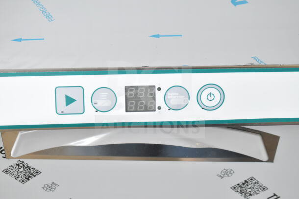 Brand new Noble 495LTUC24 undercounter dishwasher control panel; low-temp model, scratch and dent condition, 120V, 1-phase.