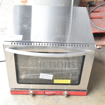 Brand new Avantco 177CO28M countertop convection oven, 2.3 cu. ft., 208/240V, with scratch and dent, visible controls.