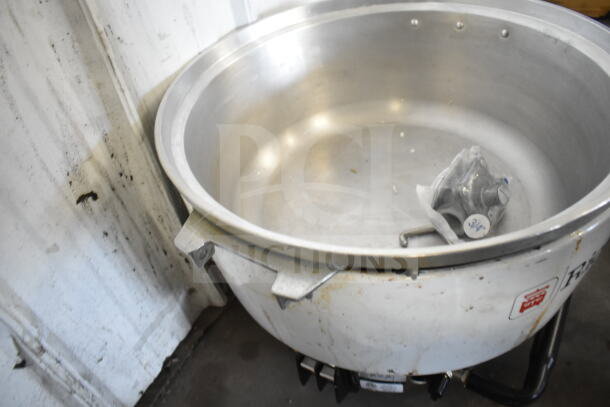 RiceMaster RM-55N-R natural gas rice cooker, 110 cup, 34,600 BTU; shows some wear, includes valve and part labeled "34".