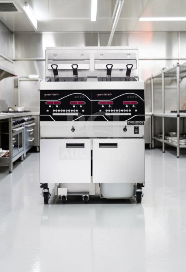 Henny Penny EEG242.0_NAT Evolution Elite® 2-Well Gas Fryer; 60 lb capacity; ENERGY STAR®; fully tested; exceptional condition.