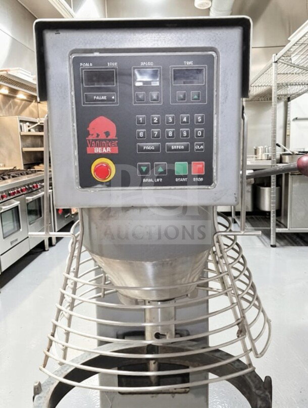 Varimixer W60 industrial mixer, 60 qt capacity, 220V, heavy-duty floor model, fully operational, superior condition, control panel visible.
