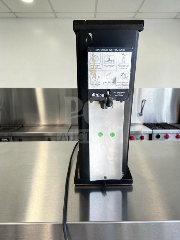 Ditting KR1203 commercial espresso coffee grinder, Swiss-made, fully tested, operational, in elite condition, 120V, with instructions.