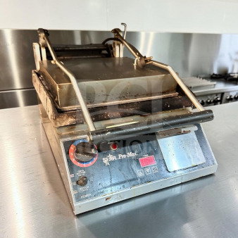 Star Pro-Max 14" two-sided panini grill, commercial sandwich press, superb condition, UL & NSF certified, fully tested.