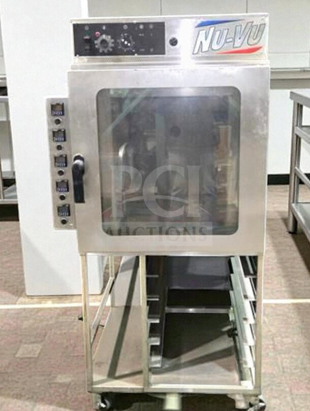 Nu-Vu RM-5T commercial electric oven, stainless steel, excellent condition, 208V/3 Phase, ETL listed, fully tested.