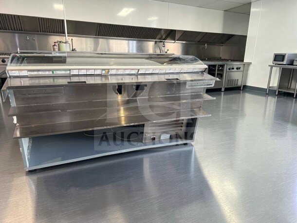 Duke Sub-CP-TC48M 48” refrigerated salad/sandwich prep table in excellent condition, stainless steel, tested operational.