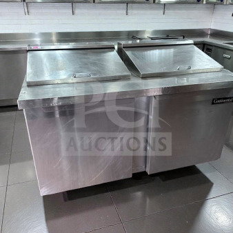 Continental commercial refrigerated prep table, stainless steel, NSF & UL listed, excellent condition, fully tested.