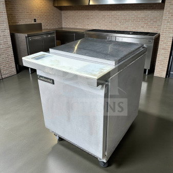 Continental SW27-12M refrigerated sandwich prep unit, 27" wide, 7.4 cu. ft., outstanding condition, UL & NSF listed.
