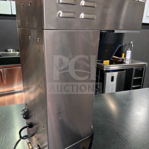 Wilbur Curtis CBP Low Profile Combo Coffee & Tea Brewer, commercial dual system, stainless steel, superior condition, 120V.