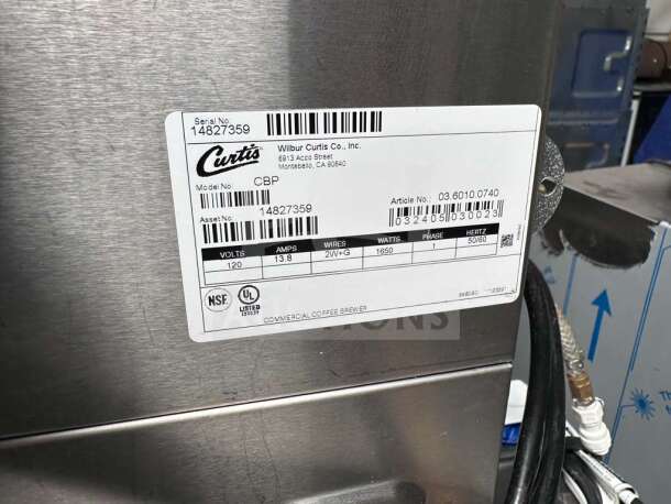 Superior condition Curtis CBP combo coffee & tea brewer, 120V, model CBP, fully operational, commercial dual system.