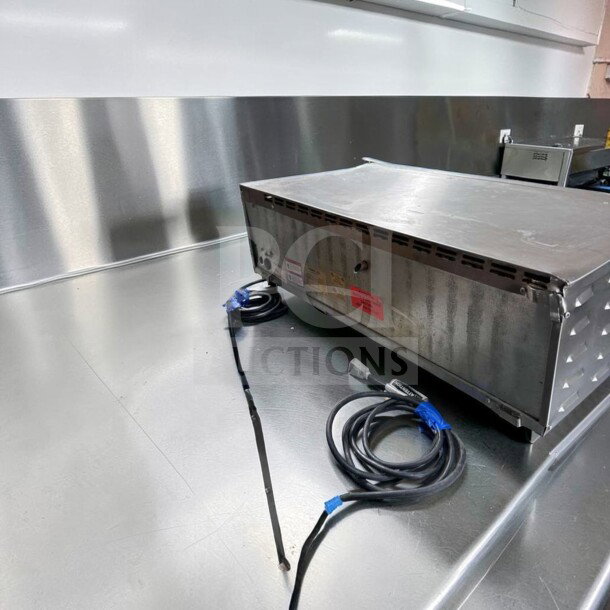 Equipex PZ-4302D Sodir pizza deck oven, commercial countertop, stainless steel, superior condition, 208–240V.