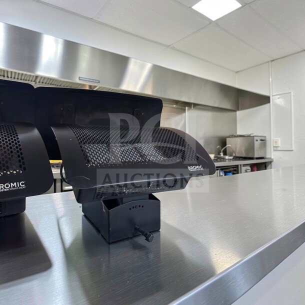 Bromic Tungsten Smart-Heat gas heater, wall-mounted, black, elite condition, high output, fully tested, operational.