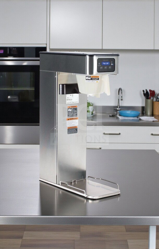 Bunn 52000.0301 ITB Infusion Tea Brewer, stainless steel, like-new, NSF/UL listed, 120V, tested operational.
