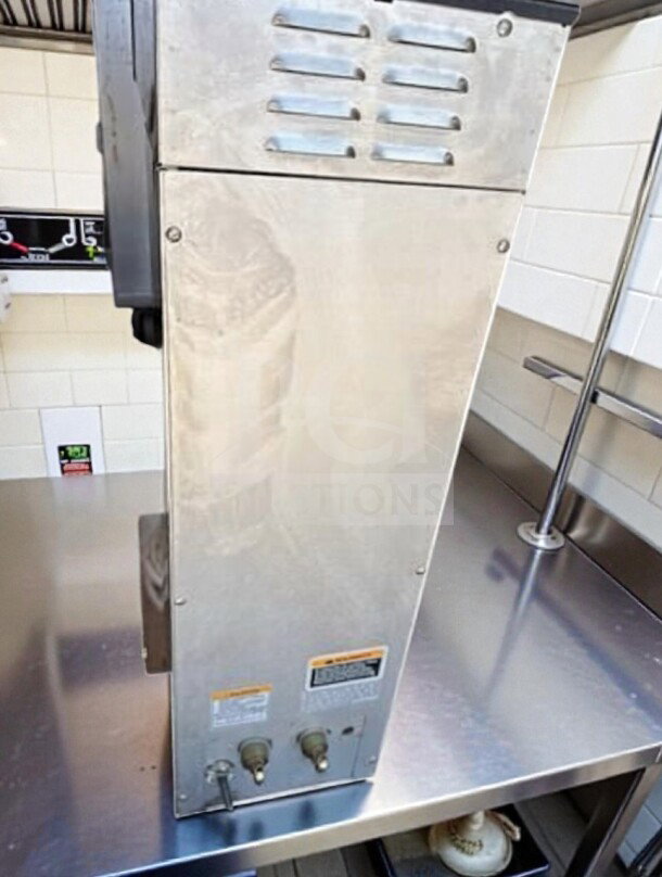 Bunn 52000.0301 ITB Tea Brewer in stainless steel, like-new condition, fully tested, NSF/UL listed, 120V, dual dilution.