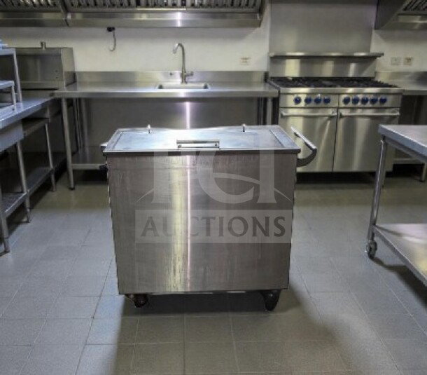 Hyginix STANDARD 40 Gallon Mobile Fog/Soak Tank, stainless steel, 120V, 1000W, UL Listed, model HYG-L-SOAK-1042.