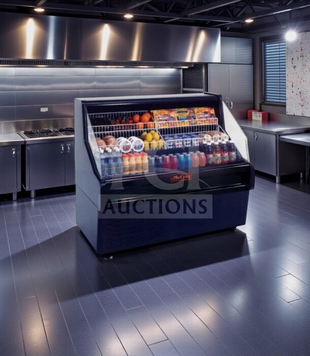 Howard-McCray SC-OS30E-3-B-LED open air cooler, 39", 3 shelves, superior condition, 115V, UL/NSF listed, fully tested.