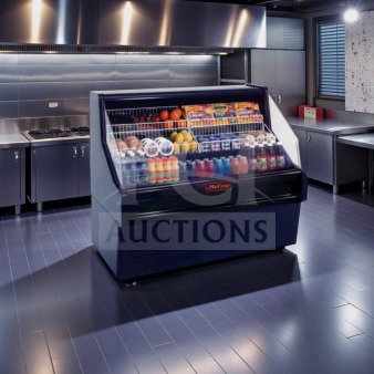 Howard-McCray SC-OS30E-3-B-LED open air cooler, 39", 3 shelves, superior condition, 115V, UL/NSF listed, fully tested.