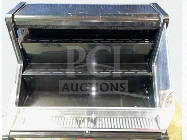 Howard-McCray SC-OS30E-3-B-LED open air cooler, 39", 3 levels, superior condition, UL/NSF listed, fully tested, 115V.