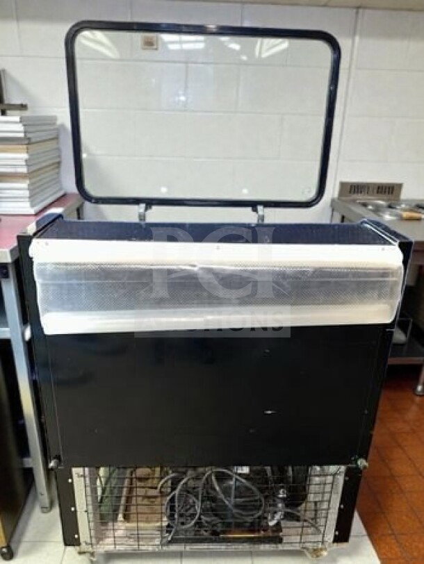 Howard-McCray SC-OS30E-3-B-LED cooler, 39" commercial open air, 3 levels, superior condition, UL/NSF listed, 115V.