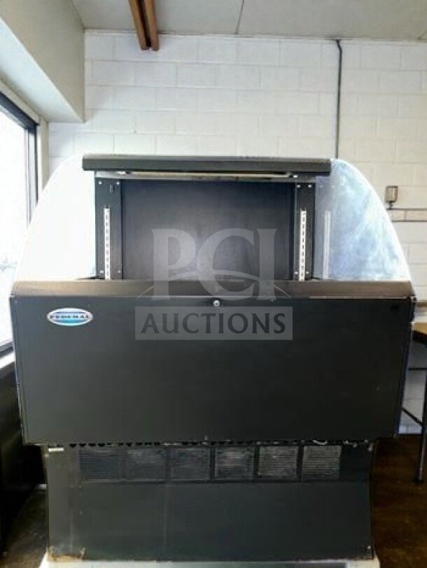 Federal Industries ELPRSS3 BP 35" black low profile air curtain merchandiser, 7.8 cu. ft., tested, UL/NSF listed.