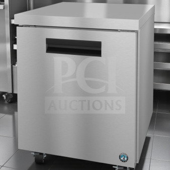 Immaculate 27" Hoshizaki CRMF27 commercial undercounter freezer, 7.2 Cu. Ft., stainless steel, NSF/ETL listed, fully tested.