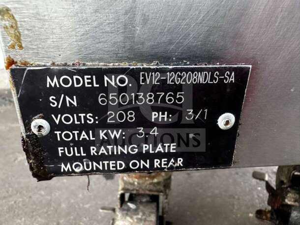 Stainless steel Vulcan EV12-12G208NDLS-S4 cooking unit. 208V, 3.4 kW, outstanding condition. Fully tested.