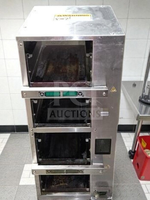 Prince Castle PHB41F1-PLK01 commercial holding bin, 4-level heated cabinet, stainless steel, fully tested, UL/NSF listed.