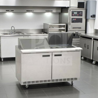 Flawless Delfield 4460NP-24M, 60" mega top refrigerated prep table, 24 pan capacity, 20.2 cu. ft., NSF/UL listed, 115V.