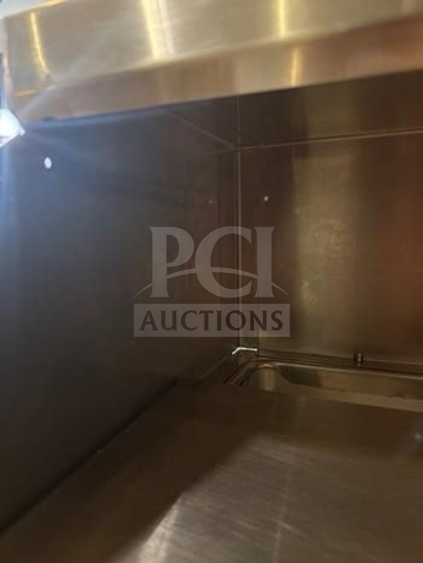 Randell 9412-2-7 stainless steel refrigerated sandwich prep table interior. Pristine condition, fully tested, NSF/UL listed.