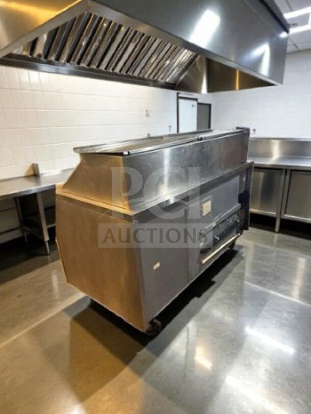 Randell 9040K-7 stainless steel refrigerated prep table, 60" long, 14.67 cu. ft., excellent condition, NSF/UL listed.