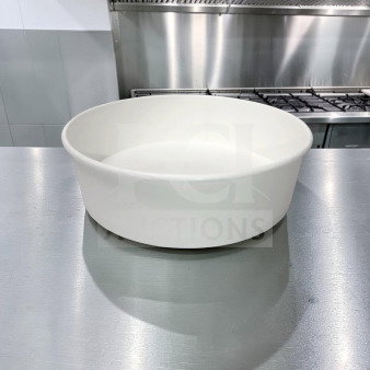 EcoPax Athena PB48-WHT, 48 oz white paper bowl, 8" diameter, brand new, 270 pieces per case, 2 boxes available.