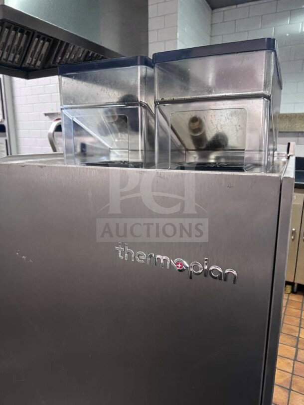 Thermoplan Black&White 3 espresso machine, stainless steel, excellent condition, dual hoppers, UL & NSF listed, 208V.