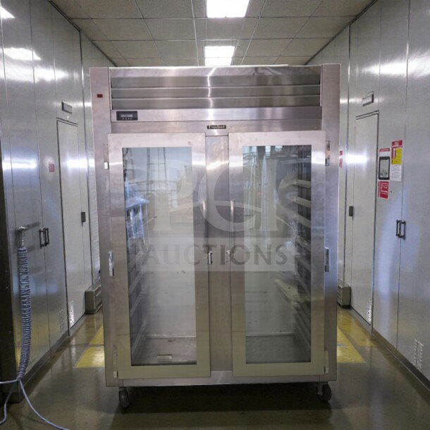 Traulsen RHT232WUT-FHG glass door reach-in refrigerator, stainless steel, 51.6 Cu. Ft., outstanding condition, ETL/NSF listed.