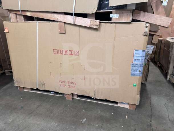 Brand new KoolMore RD32C-SS 32” refrigerated display case, stainless steel, ETL listed, in packaging with handling instructions.