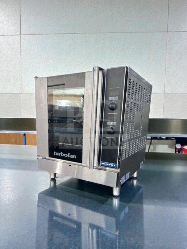 Moffat Turbofan G32D5-1 gas convection oven, stainless steel, NSF & ETL listed, like new, model and brand labels visible.