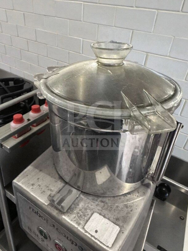 Robot Coupe R602 commercial food processor, stainless steel, tested operational, UL & NSF listed, premium condition.