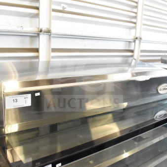 BRAND NEW KoolMore SCDC-6P-SSL 59" Six Pan Refrigerated Condiment Prep Station, 115V, 1 Phase, stainless steel, slight dent.
