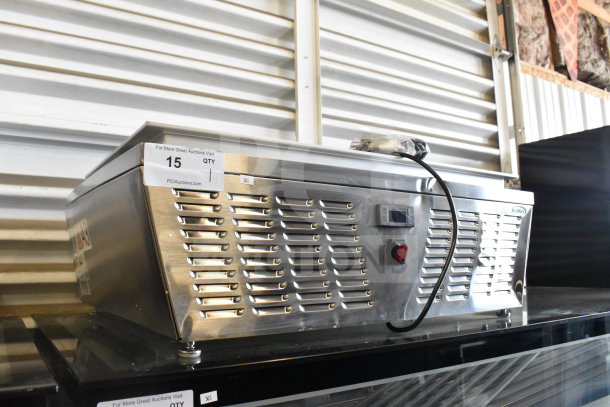 Brand new KoolMore KM-CGD-8HP 31" countertop ice cream display case. Includes 4 pans, glass sneeze guard, 110-120V, 1 phase.