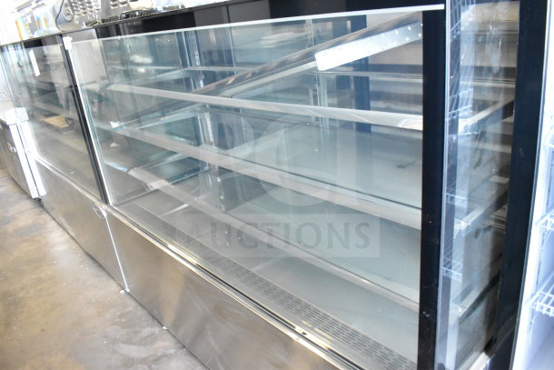 BRAND NEW SCRATCH AND DENT KoolMore commercial deli display case, glass front, multiple shelves, stainless steel base.