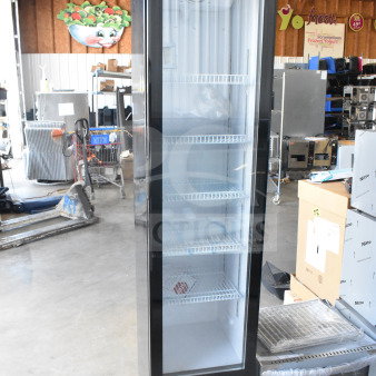 Brand new KoolMore KM-MDR-17S, 17 in. Slim Commercial Merchandiser Refrigerator, 7 Cu. Ft., black, 115V, 1 phase, slight scratches.