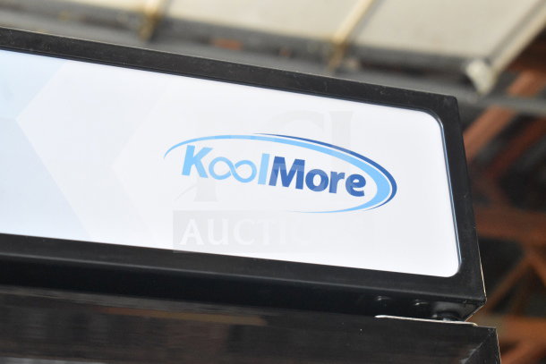 KoolMore KM-MDR-17S 17 in. Slim Commercial Merchandiser Refrigerator, 7 Cu. Ft., Black, 115V, new with scratches and dents.